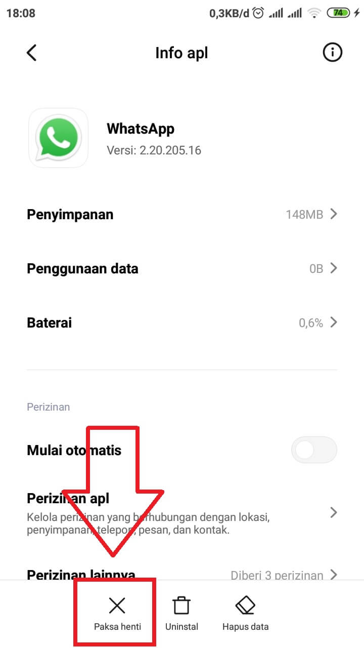 Cara menonaktifkan Whatsapp sementara