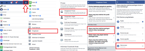 cara mengunci profil akun facebook