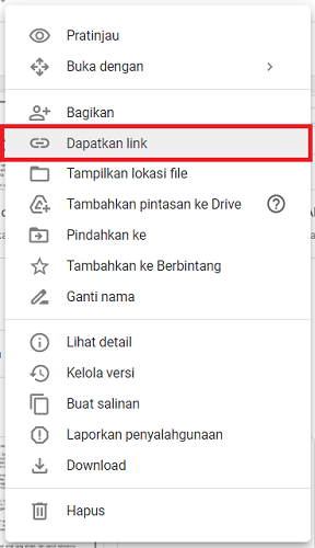 cara membuat link google drive