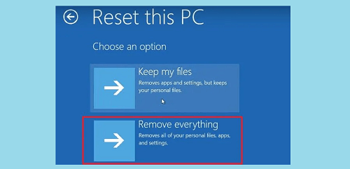 reset laptop windows 10