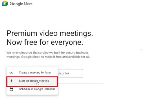 cara share screen google meet