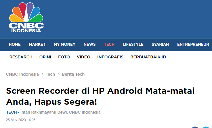 Screen Recorder di HP Android Mata-matai Anda